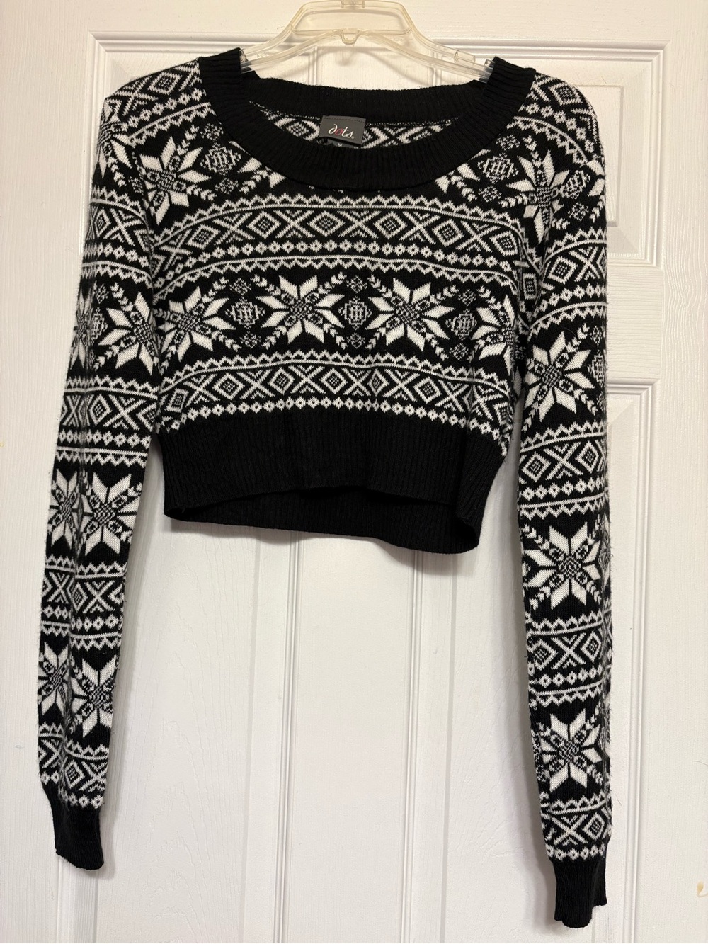 DOTS brand Black & White Cropped Sweater